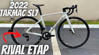 NEW 2022 SPECIALIZED TARMAC SL7 COMP SRAM RIVAL ETAP AXS WHITE COLOR 4800 [upl. by Emelen]