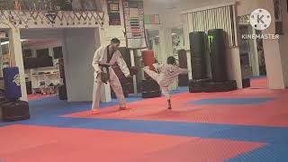 5yr old Aniko is showing his skills in Taekwondo Having no fear [upl. by Zerep]