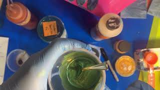 Mixing Pigment Powders to Make Paint [upl. by Dacey]