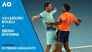 BolelliVavassori v BopannaEbden Extended Highlights  Australian Open 2024 Final [upl. by Giarg703]