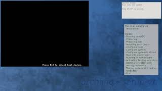 Arch Linux installation recording to kernel 6109arch11 testing [upl. by Agueda379]