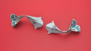 Origami FISCH Geldgeschenk GELD FALTEN  Geschenk für Kinder  Money FISH  Tutorial by Euro Origami [upl. by Llemmart]