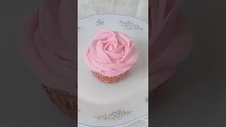 Beautiful pink Rossetti cupcake decoration shortsfeed [upl. by Cully]