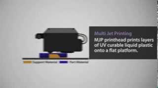 ▶ 3D Systems MultiJet Printing MultiJet Modeling process [upl. by Uriia81]