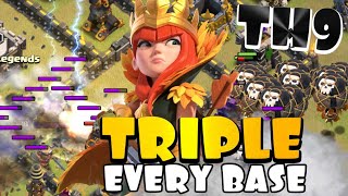 BEST TH9 ATTACK OF 2020  Lavaloon and Dragon Attack Strategies with LIGHTNING Clash of Clans [upl. by Olsewski]