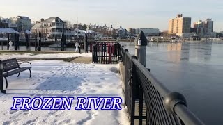 Frozen NAVESINK RIVER Dec202020 [upl. by Etnud]