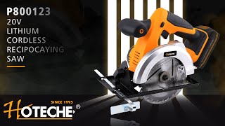 HOTECHE® 20V Lithium Cordless Circular Saw P800123 [upl. by Yi]