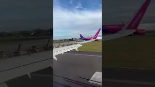 Wizzair landing landing aviation planes aviationlovers travel [upl. by Novoj642]