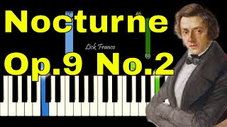 Nocturne Op9 No2  Chopin EASY Piano [upl. by Leinad]