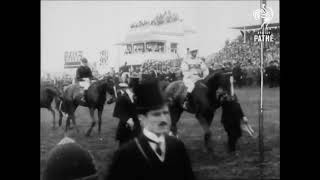 1913 Emily Davison Suffragette killed by Kings Horse at Derby 1913 webm 720p vp9 [upl. by Aeli]