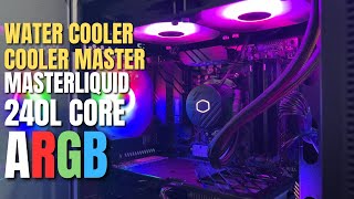 Water Cooler Cooler Master MasterLiquid 240L Core ARGB [upl. by Asaeret]