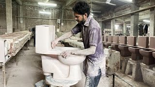 Interesting Process Of Making Ceramics Commode  How Ceramics Commode Are Made [upl. by Seiden100]