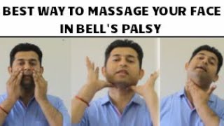 FACIAL MASSAGE TECHNIQUE IN BELLS PALSY [upl. by Ellehcan]