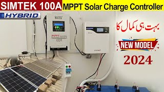 SIMTEK MPPT 100A  SIMTEK MPPT 100AMP Plus Hybrid Solar charge controller complete review amp testing [upl. by Ailicec]