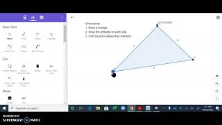 How to create an orthocenter on geogebra [upl. by Kifar]