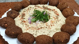 Falafel Hummus Middle east  recipe 😋 So delicious 😊yummyrecipe mouthwatering cooking [upl. by Nylirret715]