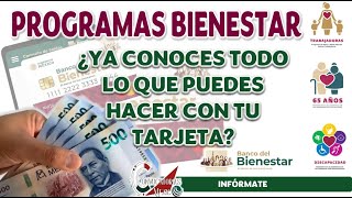 TARJETA DEL BIENESTAR ¿CONOCES TODO LO QUE PUEDES HACER CON ELLA [upl. by Einiffit]