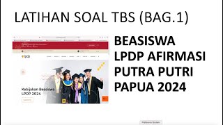 LATIHAN SOAL TBS BAG1 [upl. by Atteinotna]