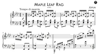 Scott Joplin  Maple Leaf Rag ScoreVideo [upl. by Znarf]