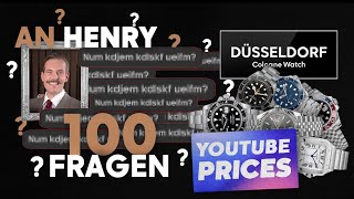 100 Knallharte Fragen Henri von Laufenberg  Youtube Preise  Rolex Day Date für 7000€  256 [upl. by Nims]