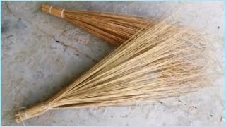 New  Broom Making by hand  Broom Making at home  How  Make a coconut broom [upl. by Nowaj633]