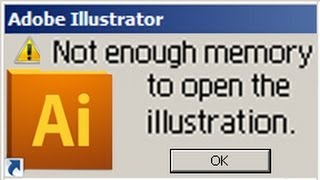 SOLVED  ILLUSTRATOR  Not enough memory to open illustration  How to fix your file [upl. by Turnheim]