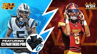 Carolina Panthers at Washington Commanders Preview amp PREDICTIONS  C3PanthersPod [upl. by Ecirtam]