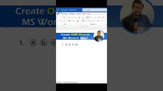 Create OMR Sheet in MS Word in Snap ⚡  Word Tips and Tricks  mswordtipsandtricks howto shorts [upl. by Potash]