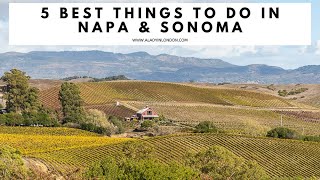 5 BEST THINGS TO DO IN NAPA AND SONOMA CALIFORNIA  Wine Tasting  Sonoma Coast  Restaurants [upl. by Surazal379]