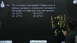 The wavelength of first member of Balmer series in hydrogen spectrum is  Calculate the [upl. by Raffaj499]