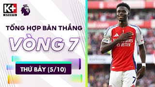 TỔNG HỢP BÀN THẮNG THỨ BẢY 510  SAKA CÙNG KOVACIC TỎA SÁNG MƯA BÀN THẮNG  NGOẠI HẠNG ANH 2425 [upl. by Ennaisoj754]