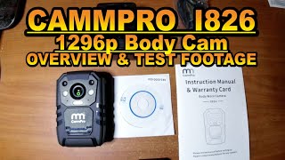 CammPro I826 1296p Body Cam Overview amp Test Footage [upl. by Chang237]