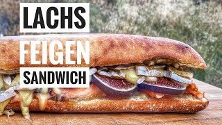 Lachs  Feigen Sandwich  Fisch  060  Grillcoach Gerrit [upl. by Anitniuq]