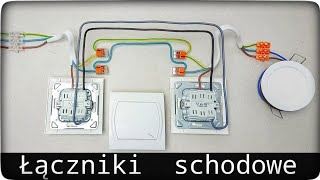 ŁĄCZNIK SCHODOWY  JAK PODŁĄCZYĆ ŁĄCZNIKI SCHODOWE DO INSTALACJI ELEKTRYCZNEJ OŚWIETLENIA ⚠️💡 [upl. by Godderd]