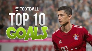 efootball 2022  TOP 10 GOALS 1  PC [upl. by Dnomasor107]