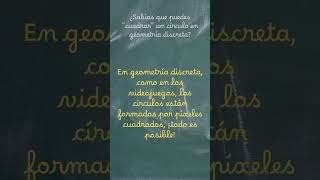 ¿Sabías que puedes quotcuadrarquot un círculo en geometría discreta matemáticas [upl. by Nnaed]