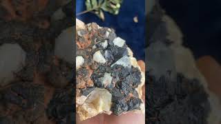 Botryoidal manganese on milky quartz [upl. by Marcus23]