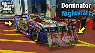 GTA 5 Online VAPID NIGHTMARE DOMINATOR Customization amp Test  Frankensteins Mustang [upl. by Stavro]