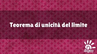 Teorema di unicità del limite [upl. by Eerot]