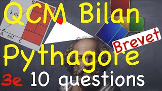 QCM BILAN PYTHAGORE  10 questions  Niveau Brevet  Troisième [upl. by Attenyl]