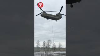 Chinook helicopter collecting water military airforce chinook fire helicopter army [upl. by Ialocin]