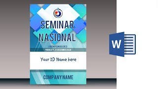 Cara membuat Name Tag ID Card di Ms Word 2010 [upl. by Olaf]