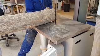 How not to cut a log on a bandsaw [upl. by Eibmab]