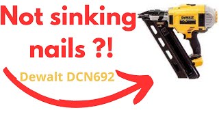 Dewalt DCN692 Nailer Nails Not Firing Fix the Jammed Light Flashing Problem [upl. by Agn]