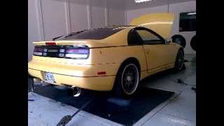 91 300zx Twin Turbo Dyno Stock Turbos [upl. by Annaili]