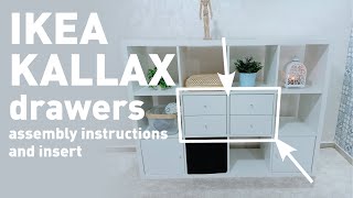 IKEA KALLAX Insert with 2 drawers assembly instructions [upl. by Romito66]