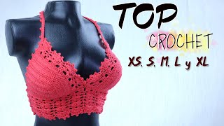 TOP CROCHET Todas las Tallas FÁCIL Y RÁPIDO [upl. by Liris]