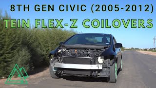 Setting up Tein FlexZ Coilovers on a 8thGen Civic [upl. by Ahscrop]