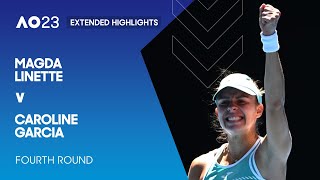 Magda Linette v Caroline Garcia Extended Highlights  Australian Open 2023 Fourth Round [upl. by Ellehsram]