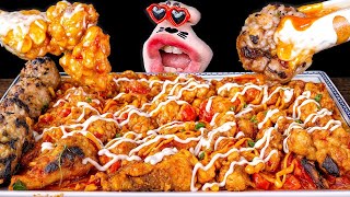 Braised Monkfish amp Spicy Rice Balls Combo ASMR Mukbang Eating Show [upl. by Garrott49]